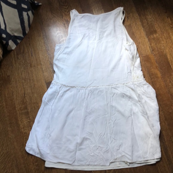 Hinge Embroidered A-line White Dress M - Picture 6 of 6